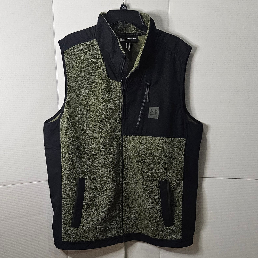 Men's Under Armour Mission Boucle Vest - Black & Olive - XXL - Gently Used
